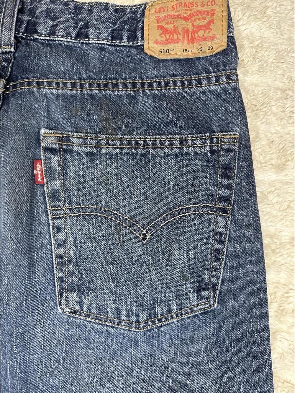 Levi's 550 Relaxed Fit medium wash straight leg denim jeans Size 29x29 - Picture 8 of 10